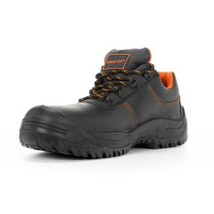 ORATIO, Black leather engraved lace-up shoe S3 SR 2