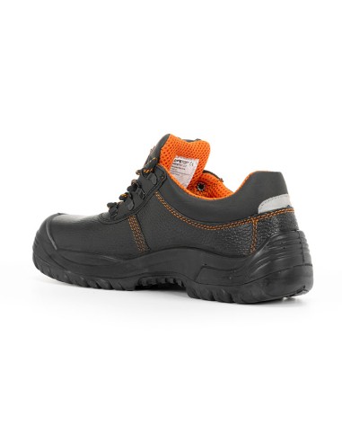 ORATIO, Scarpa in pelle nera incisa con lacci S3 SR