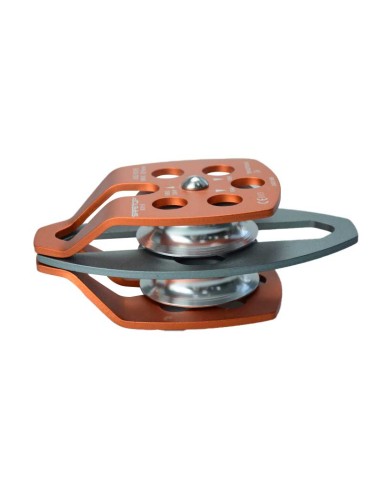 POULIE DOUBLE en aluminium pour cordes jusqu'à 16 mm EN 12278