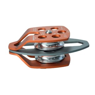 DOUBLE pulley made of aluminium for ropes up to 16 mm EN 12278 2