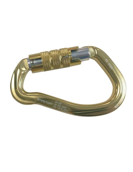 MOSQUETÃO, TWIST LOCK tipo pêra, Alumínio, 23 KN