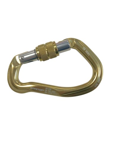 SCREW-lock pear-shaped carabiner 23kN made of aluminium