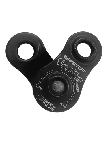 MINI PULLEY for load (not people) and ropes up to 13.5 mm