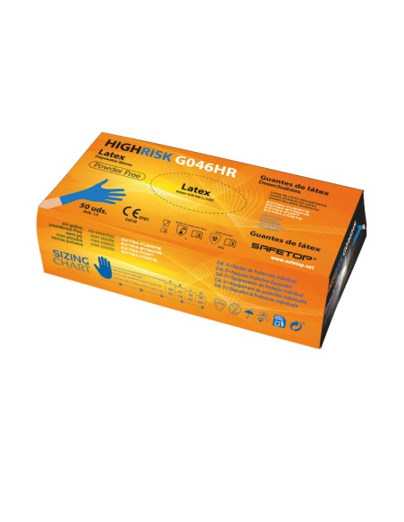 HIGH RISK, χημικό γάντι μιας χρήσης από λάτεξ 13 g