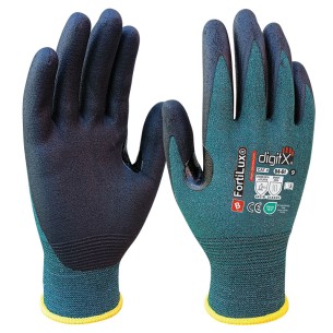 FORTILUX, skärskyddshandske B nitrilskum, 18g, förstärkning, OEKO-Tex