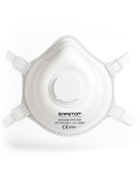 FFP3 NR EMÉ SERIES, metal-free valved moulded mask