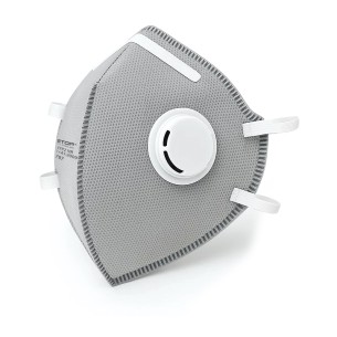 FFP2 NR SERIE EMÉ, mascarilla plegable vertical carbón