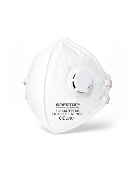 FFP3 NR, vikbar vertikal mask med ventil