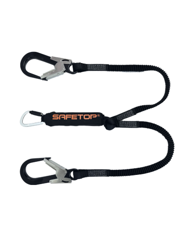 Doppia Fettuccia Elastica Serie AS c/Ganci di ALU e Assorbitori Protetti, Ultra Corti