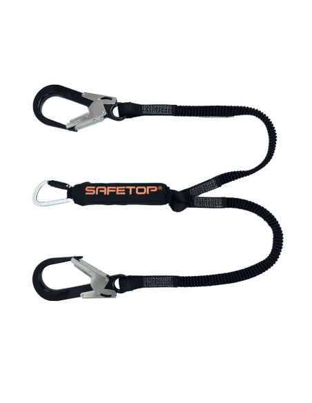 Doppia Fettuccia Elastica Serie AS c/Ganci di ALU e Assorbitori Protetti, Ultra Corti