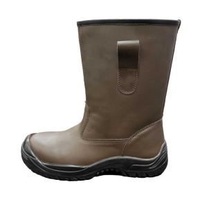 ARSENIO, Bota media caña tipo Rigger piel flor marron S3 composite