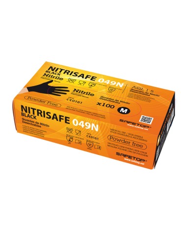 NITRISAFE BLACK, disposable black glove-pack 100 pcs