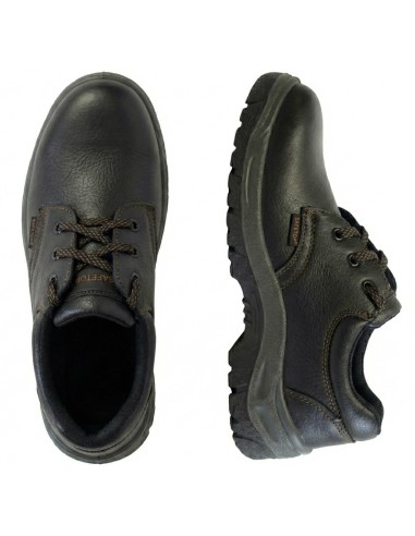 DUMIO, scarpa S1P in pelle di bovino nera con lacci