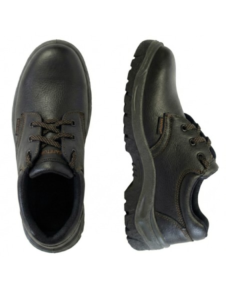 DUMIO, black cowhide leather lace-up shoe S1P