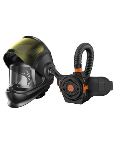 AIFLOW WELD-NEW, equipo respiración TH3 P R SL con Capuz de Soldar Abatible, 98% Filtración.