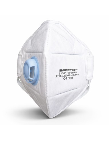 FFP2 NR D, maschera pieghevole verticale valvola metal free