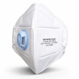 מסכה מתקפלת אנכית FFP2 NR D עם שסתום ללא מתכת