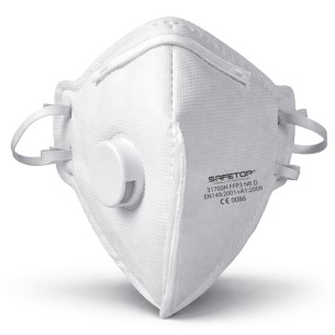 FFP3 NR D, masque pliable avec mousse intérieure et valve