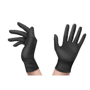 NITRISAFE BLACK, guanto monouso Nero-confezione 100 pz 2