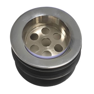 ACCESORIOS DUCHAS, DESAGÜE acero inox para pileta (c/juntas y tuercas) 2