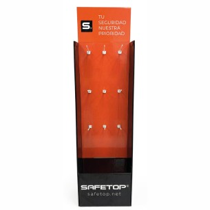FREESTANDING DISPLAY multiple models with 9 hooks, 450x250x1250 - 350 g gloss laminate 2