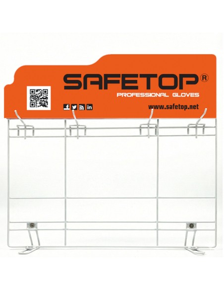 EXPOSITOR GUANTES SAFETOP, de sobremesa para 4 modelos