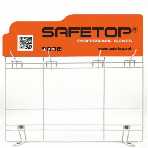 EXPOSITOR GUANTES SAFETOP, de sobremesa para 4 modelos