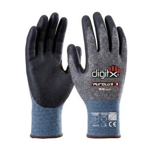 PUROLUX-D, Guanto 18g Taglio D, palmo Poliuretano con rinforzo