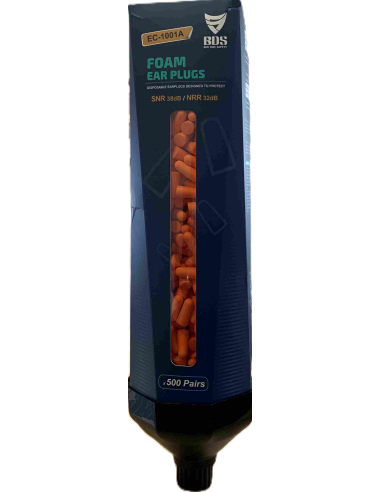 DISPLUG-500, dispenser with 1000 conic earplugs of 37 dB