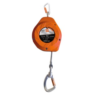 DYNEEPACK, Dispositif rétractable 6m sangle Dyneema, 140Kg, usage vertical, avec mousquetons