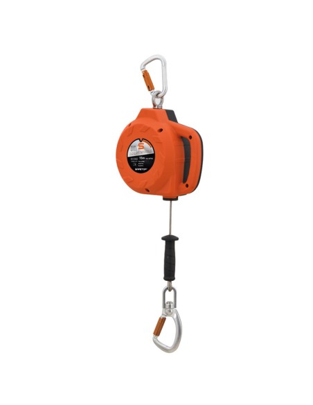 MASTEROLL, Retractable Device 15m Cable, Vertical, 140Kg, Carabiners