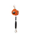 MASTEROLL, Dispositif rétractable câble 10m, 140Kg Horizontal + Vertical, mousquetons + Absorbeur