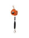 MASTEROLL, Dispositivo Retrattile cavo 6m, 140Kg Orizzontale + Verticale, moschettoni + Assorbitore