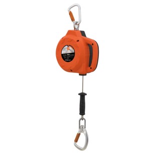 MASTEROLL, Dispositivo Retrattile cavo 20m, Verticale, 140Kg, moschettoni