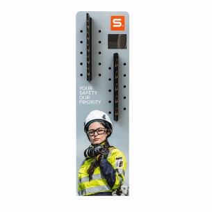 EXPOSITOR DE GAFAS, de pie con espejo para 10 gafas W380xD250xH1500 mm 2