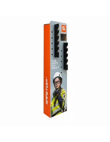 PRESENTOIR À LUNETTES, sur pied avec miroir pour 10 lunettes W380xD250xH1500 mm