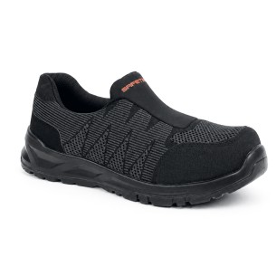 FANGIO, Zapato S1 PL SR senza lacci, nero, Flessibile, Tessuto Traspirante