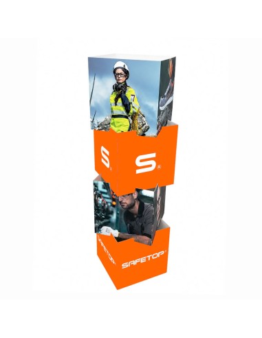 Totem 4 cubos 30x112 cm personalizados Safetop