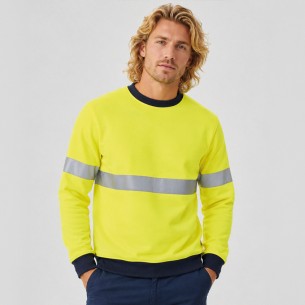 ARAPRO TECH, Multi-protection sweatshirt 350 GR + high visibility class I / II 2