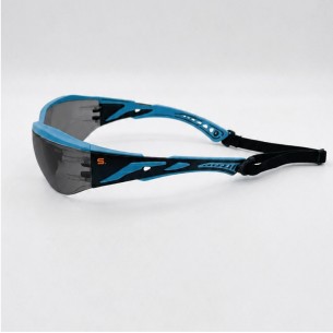 PRISTINA-N Smoked, Gafa PC Ahumado FTKN montura bi-Componente, Azul/negro Metal-free, con banda ancha 2