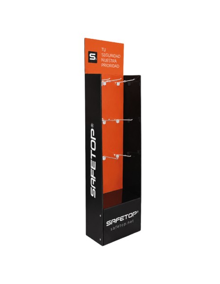 FREESTANDING DISPLAY multiple models with 9 hooks, 450x250x1250 - 350 g gloss laminate