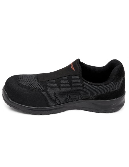 FANGIO, Chaussure S1 PL SR sans lacets, noir, Flexible, Tissu Respirant