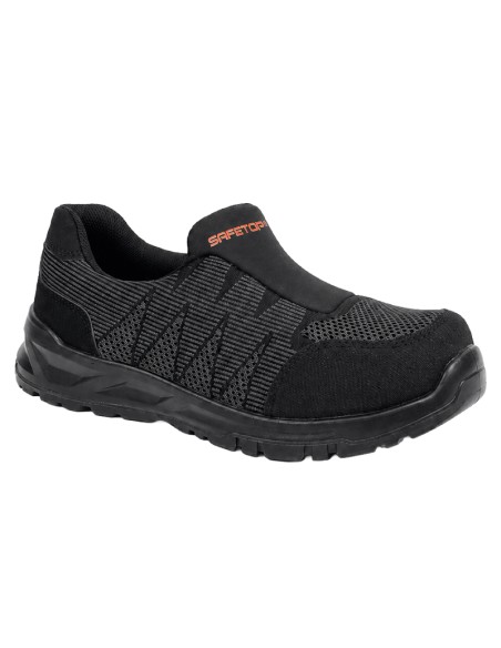 FANGIO, Chaussure S1 PL SR sans lacets, noir, Flexible, Tissu Respirant