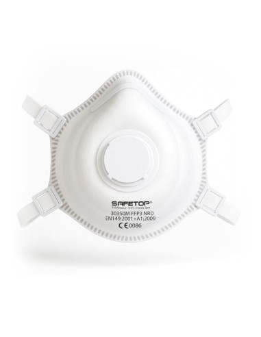 FFP3 NR EMÉ SERIES, metal-free valved moulded mask