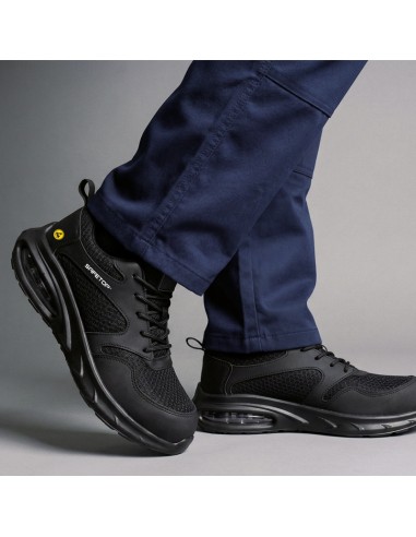 DUTTIO, black Microfibre shoe S1PL SR FO, AirComfort ESD