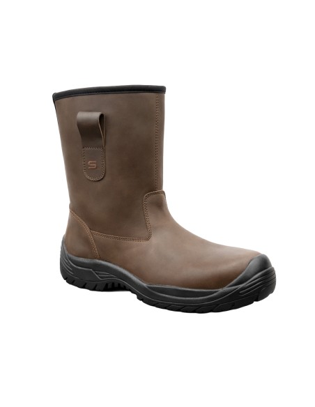 ARSENIO, Mid-calf Rigger boot full grain leather brown S3 composite