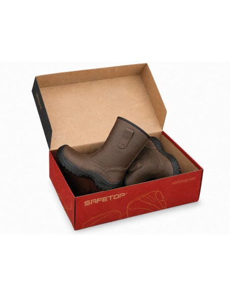 ARSENIO, Mid-calf Rigger boot full grain leather brown S3 composite