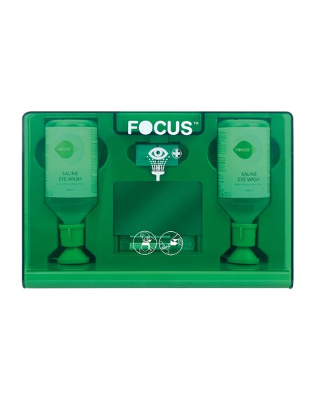 ESTAÇÃO DUPLA Transparente, 2 frascos de 500 ml de solução salina + 2 pensos + 5 monodoses de 20 ml