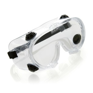 JOLLY, full PVC goggles with clear lens with valves, 1B