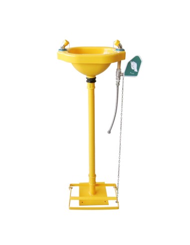 LAVAOJOS DE PEDESTAL, amarillo con pulsador y pedal